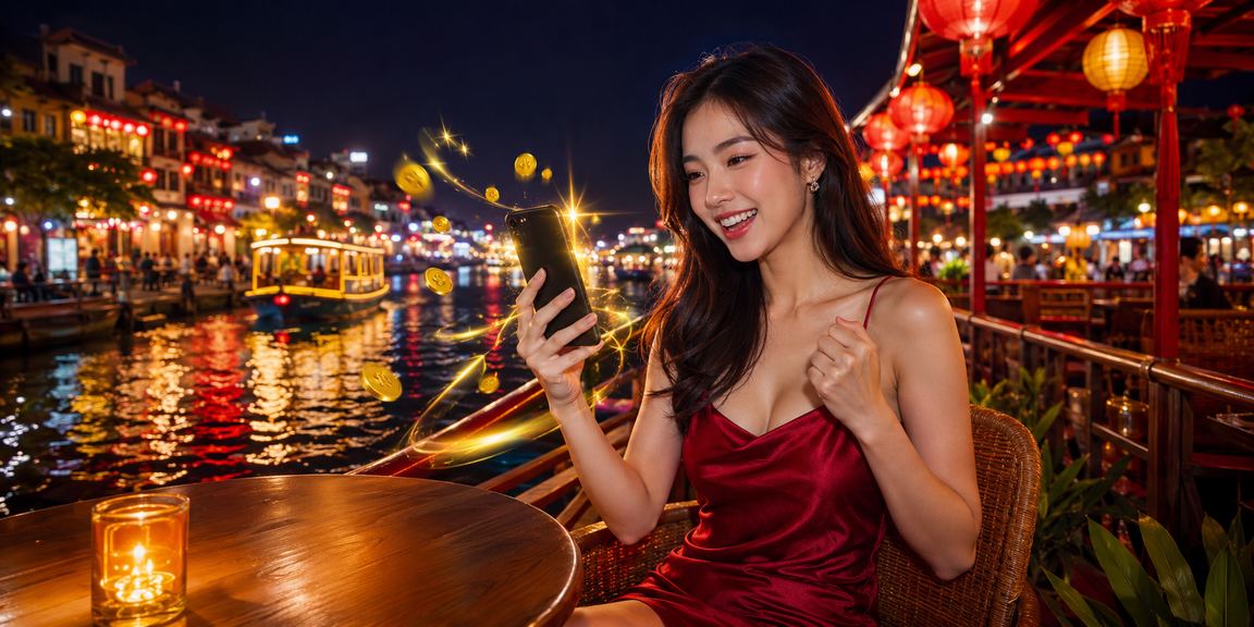 Người dùng Hà Nội xem danh mục casino trên điện thoại trong quán cà phê