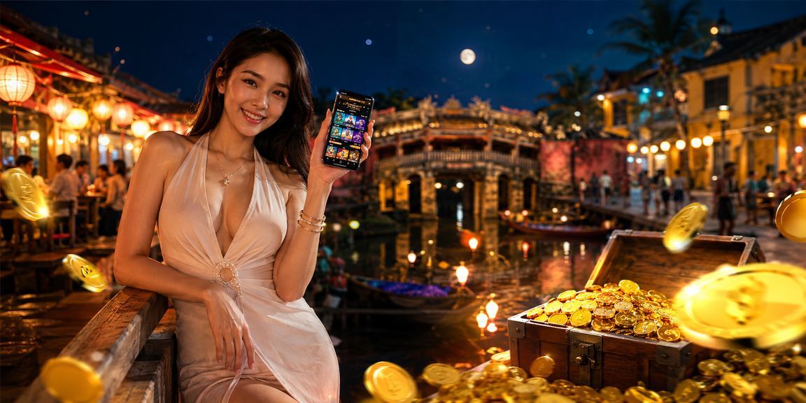 Không khí chợ đêm Hội An với người dùng theo dõi esports trên di động